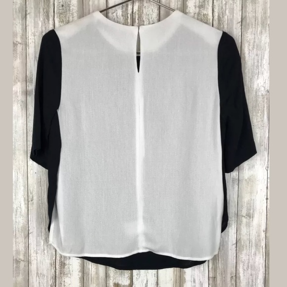 A.L.C. Colorblock Open Side Slit 3/4 Sleeve Blouse - Picture 4 of 7